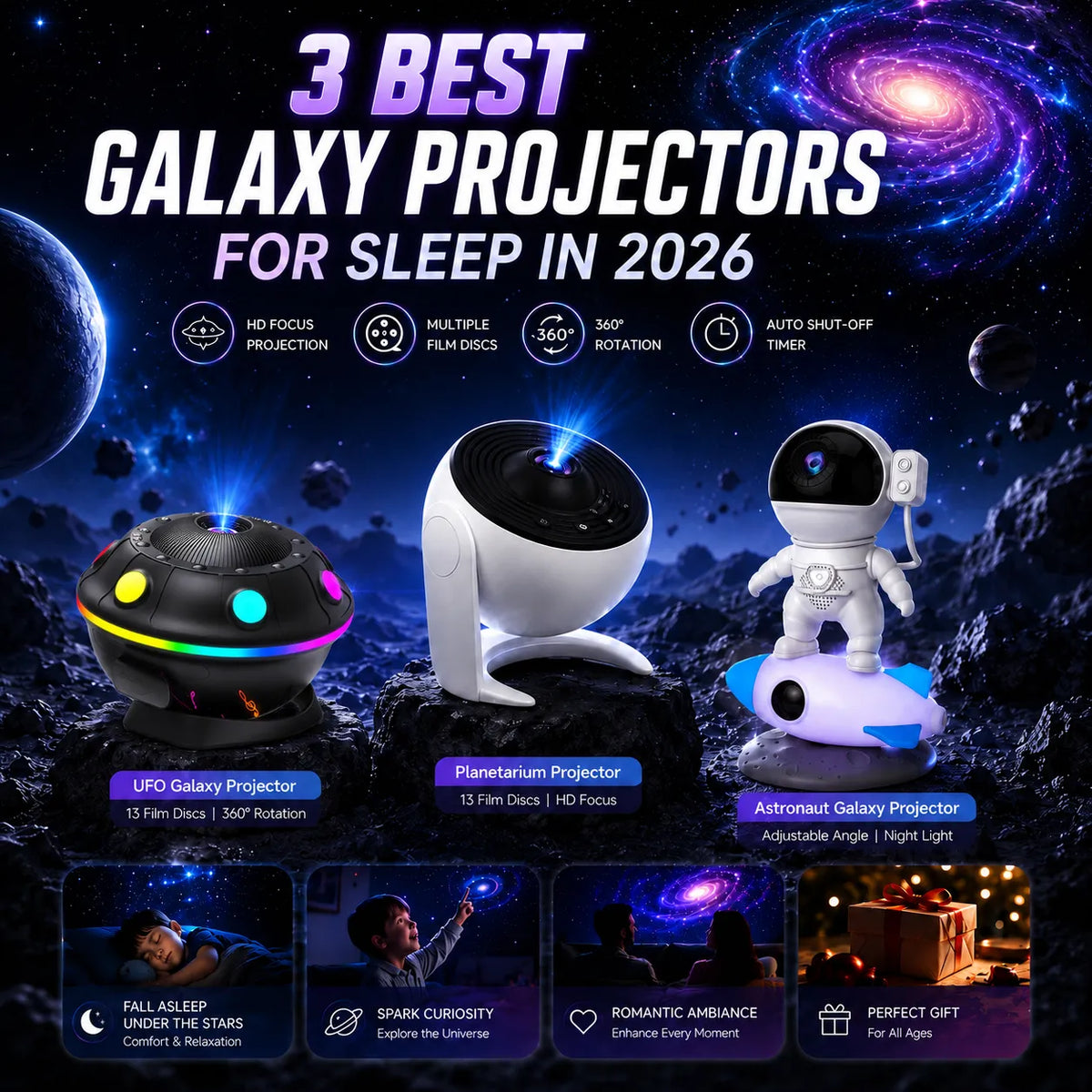 Die 3 besten Galaxie-Projektoren für besseren Schlaf im Jahr 2026