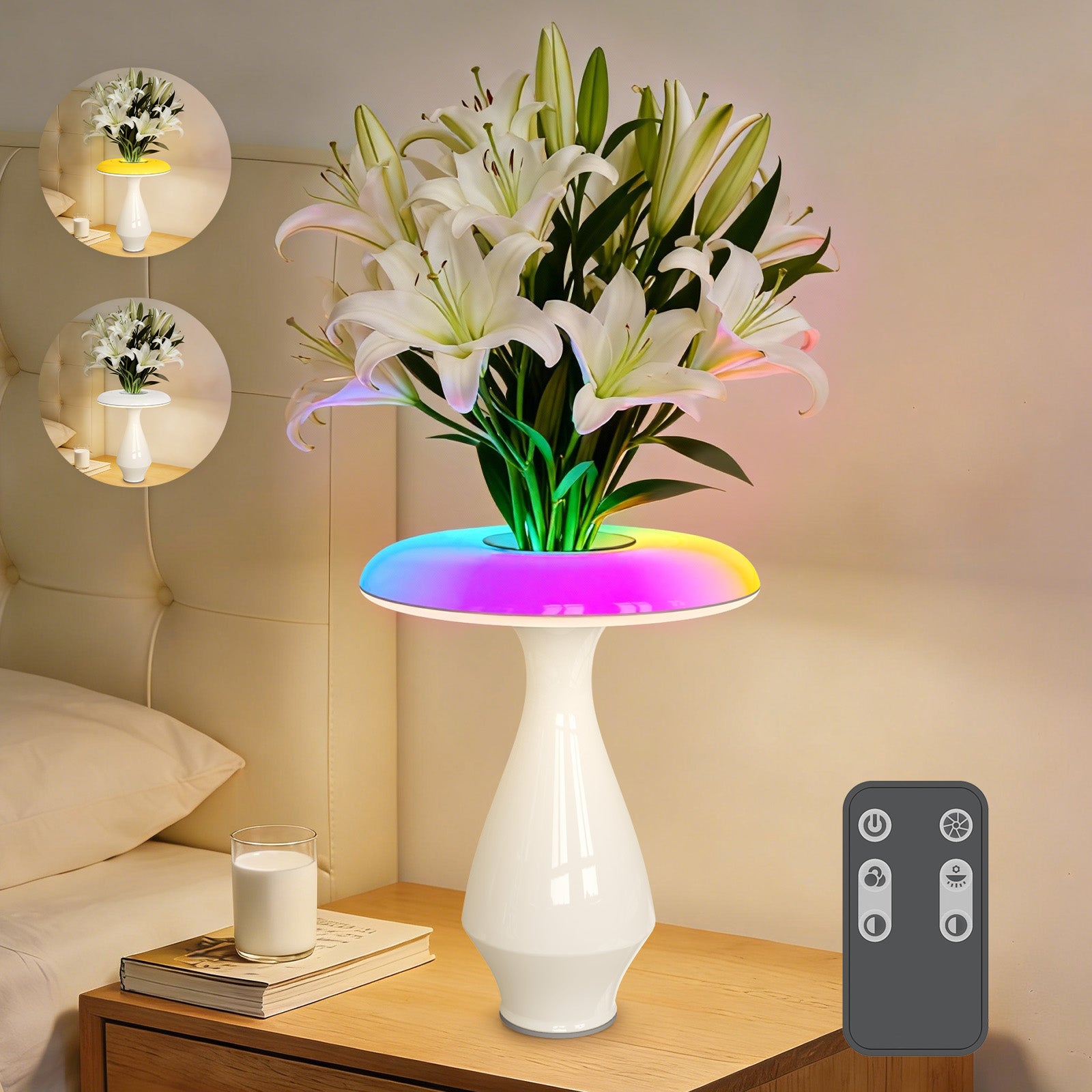 2-in-1 RGB Ceramic Table Lamp – FlyLily