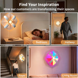 RGB Stimmungs-LED-Wandleuchte mit Blumenmuster