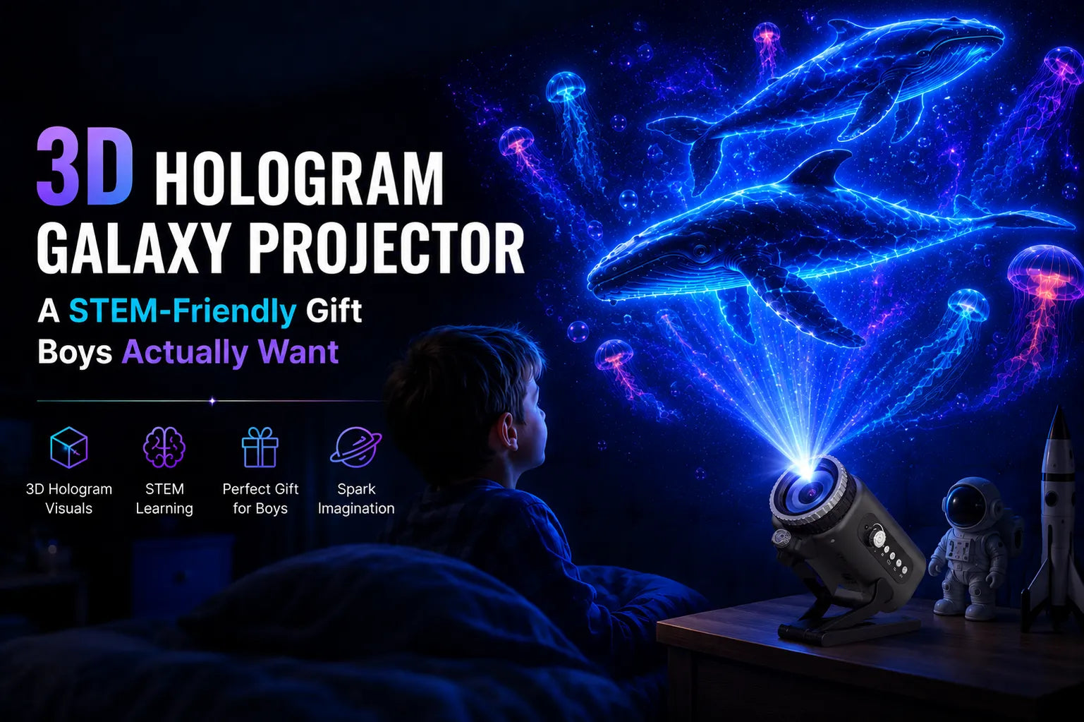 FlyLily 3D Hologram Galaxy Projector: A STEM-Friendly Gift Boys Actually Want