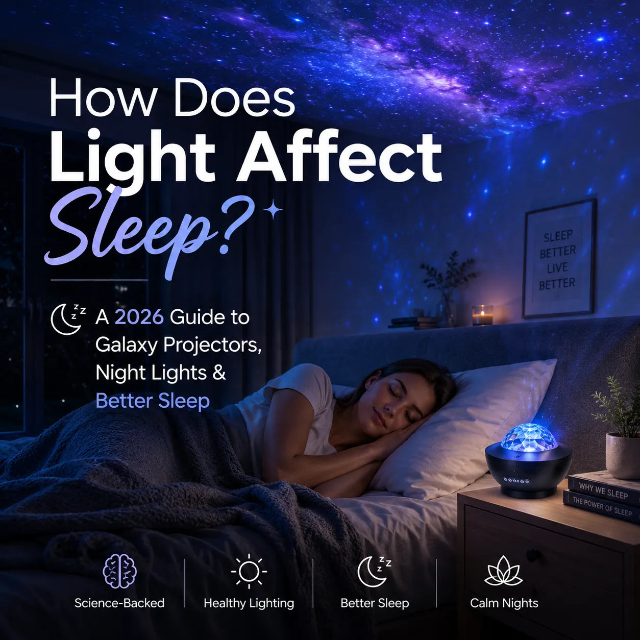 How Does Light Affect Sleep? A 2026 Guide to Galaxy Projectors, Night Lights, and Better Sleep