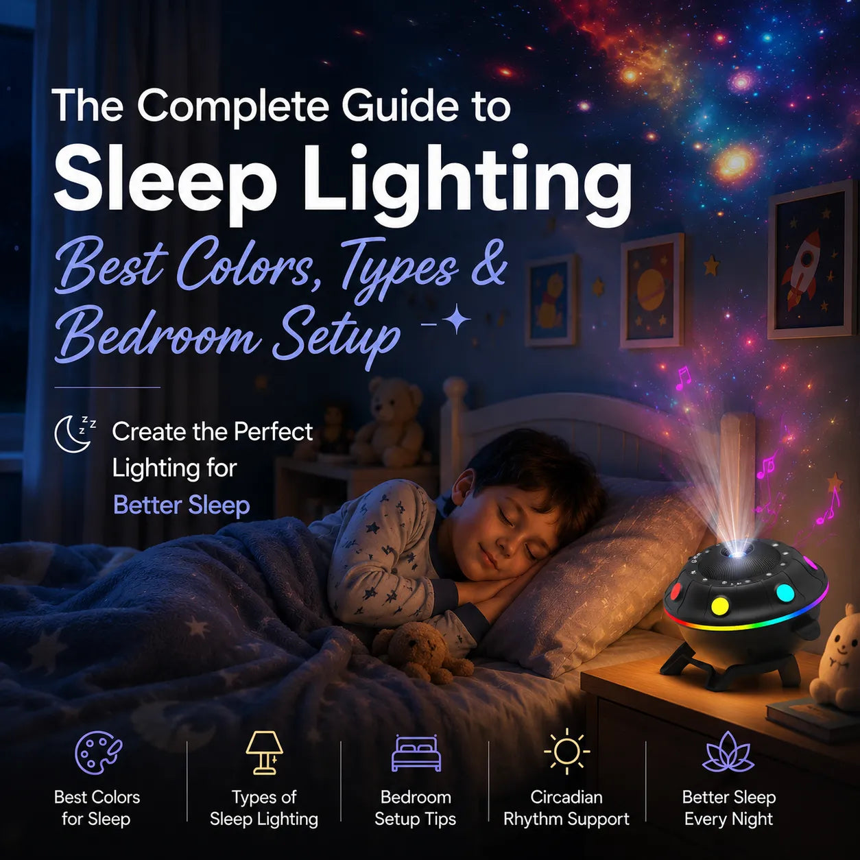 The Complete Guide to Sleep Lighting: Best Colors, Types &amp; Bedroom Setup