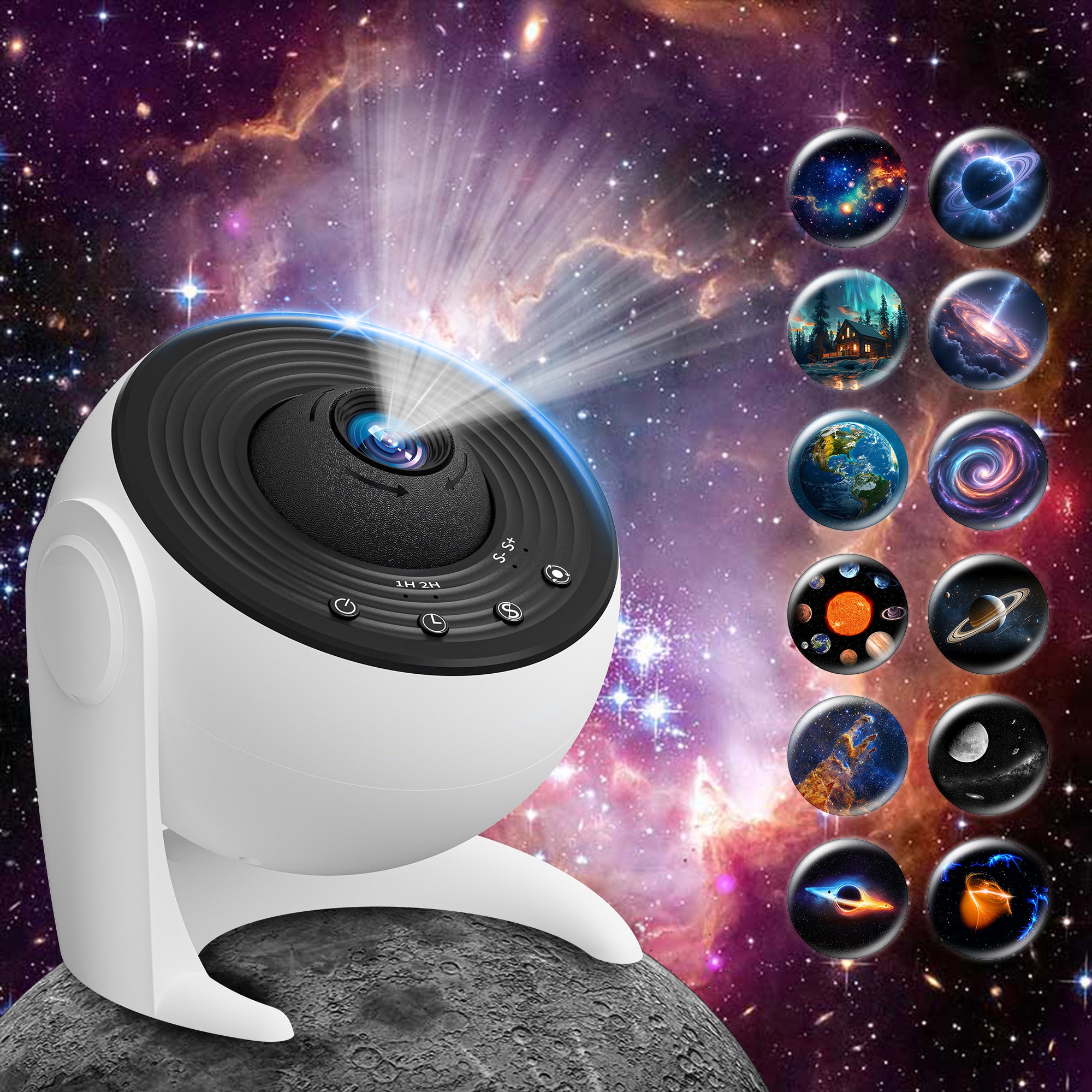 Crescent Moon Galaxy Projector