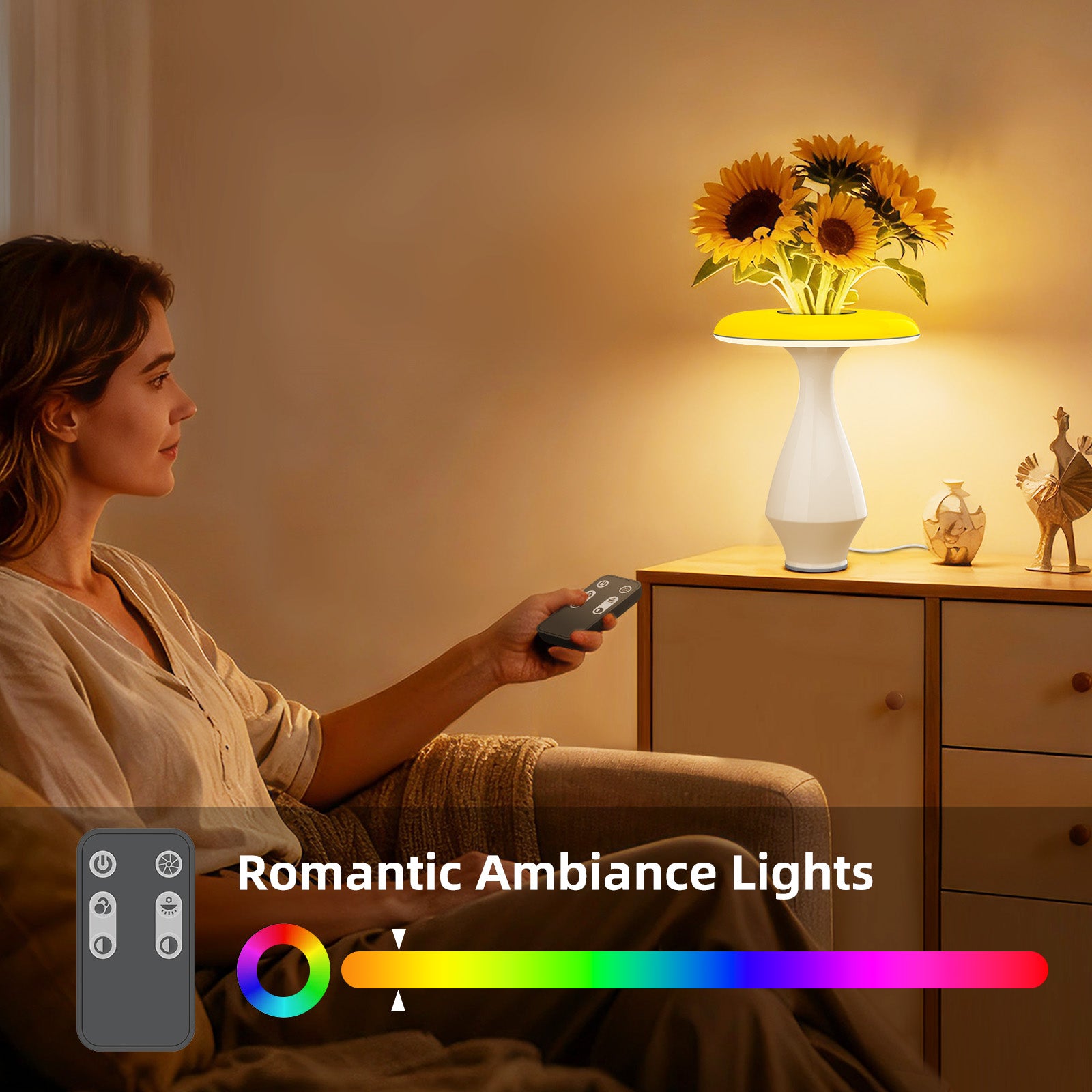 2-in-1-RGB-Keramiktischleuchte