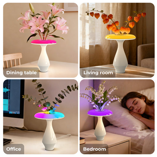 Table Lamp | Dining Room Light Fixtures | 2-in-1 RGB Ceramic Table Lamp