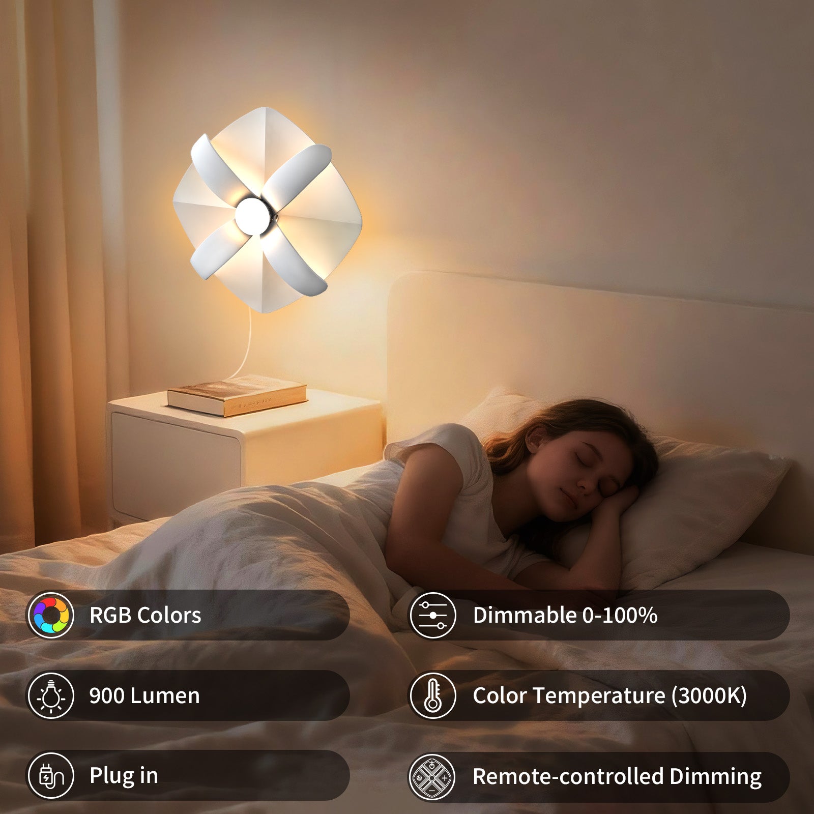 RGB Floral Mood LED Wall Light