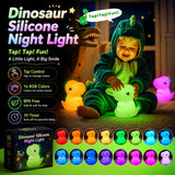 Dinosaur Toys Nursery Night Light | Kids Silicone Lamp