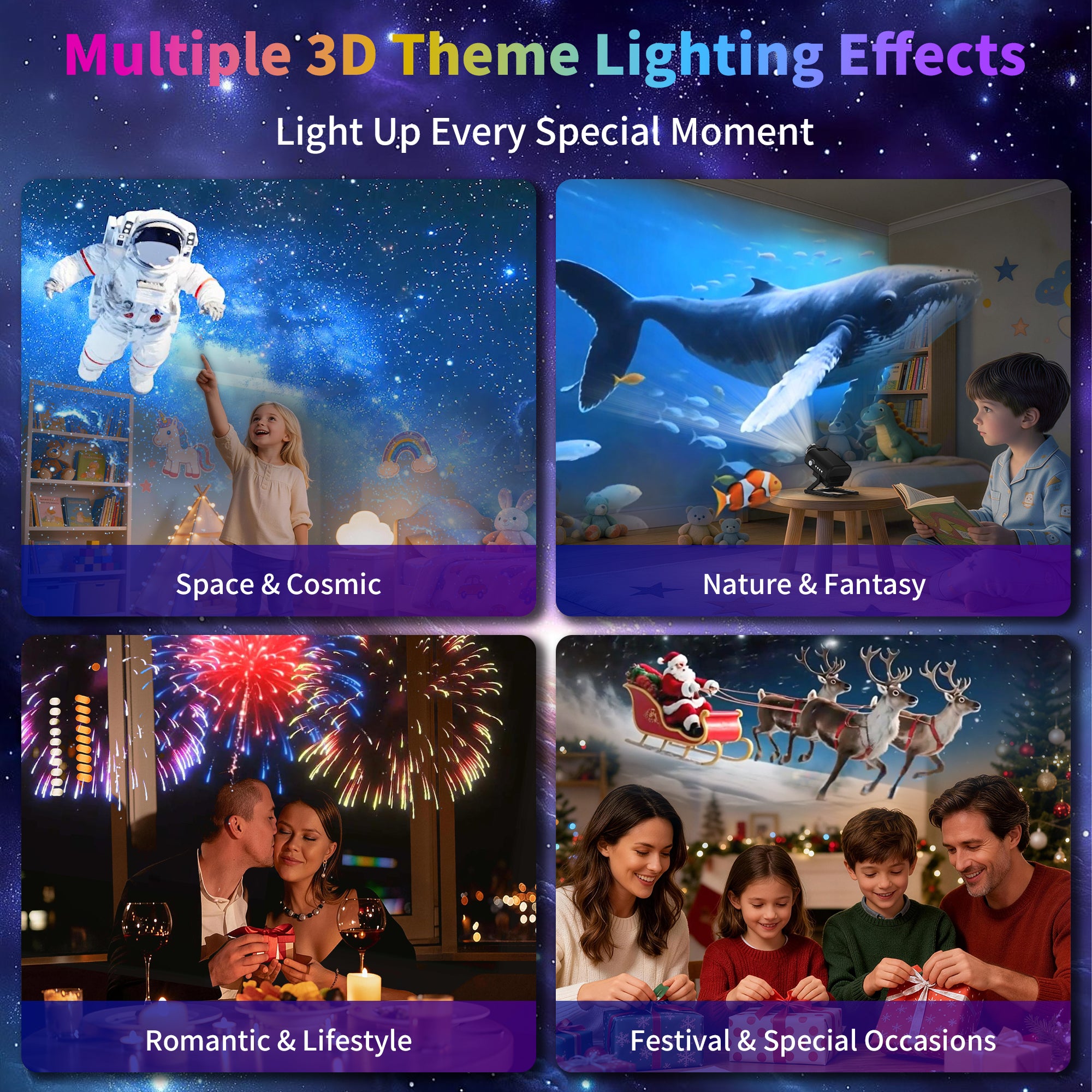 3D Galaxy Projector | 3D Holographic Projector | Ocean Wave Projector