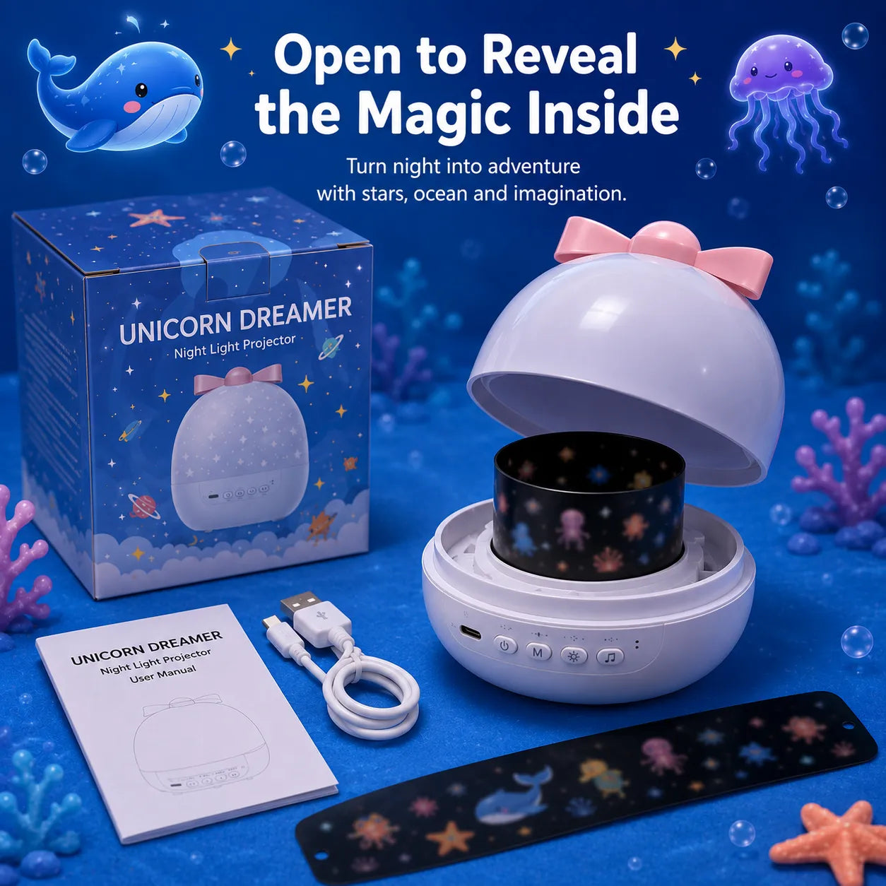 Ocean Star Projector | Nursey Night Light | Babe Ocean Star Lights