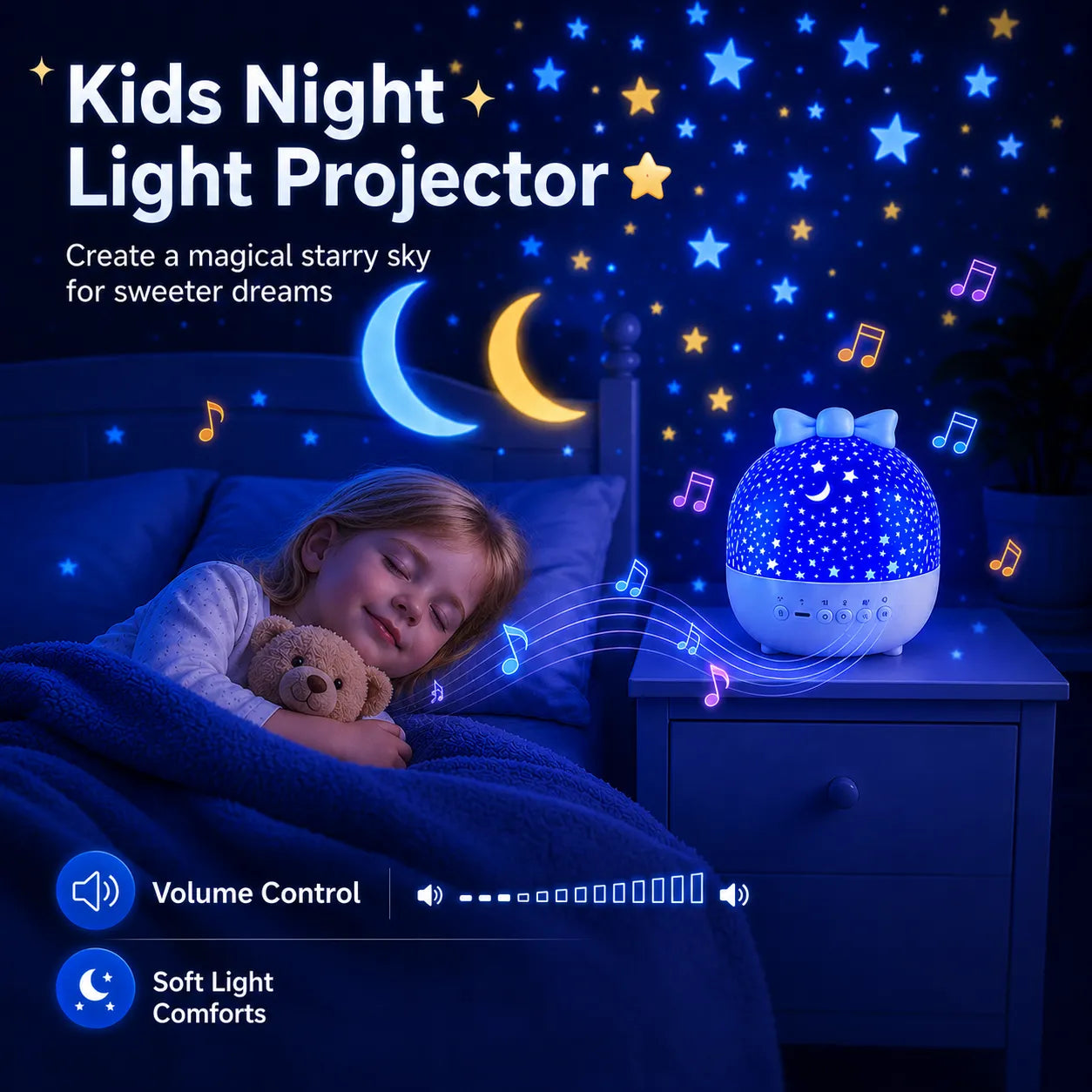 Ocean Star Projector | Nursey Night Light | Babe Ocean Star Lights